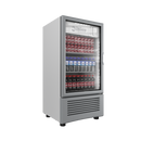 Refrigerador vertical VR11 Imbera de 11 pies cúbicos blanco muestra iluminación LED de ahorro de energía y puerta de cristal