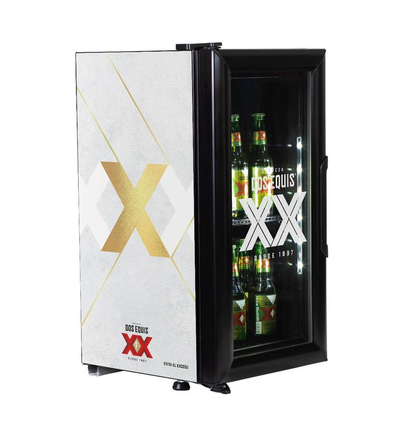 Enfriador frigobar cervecero Tecate/Indio CCVS24 1019786 de 1.5 pies cúbicos, 24 botellas, puerta de cristal