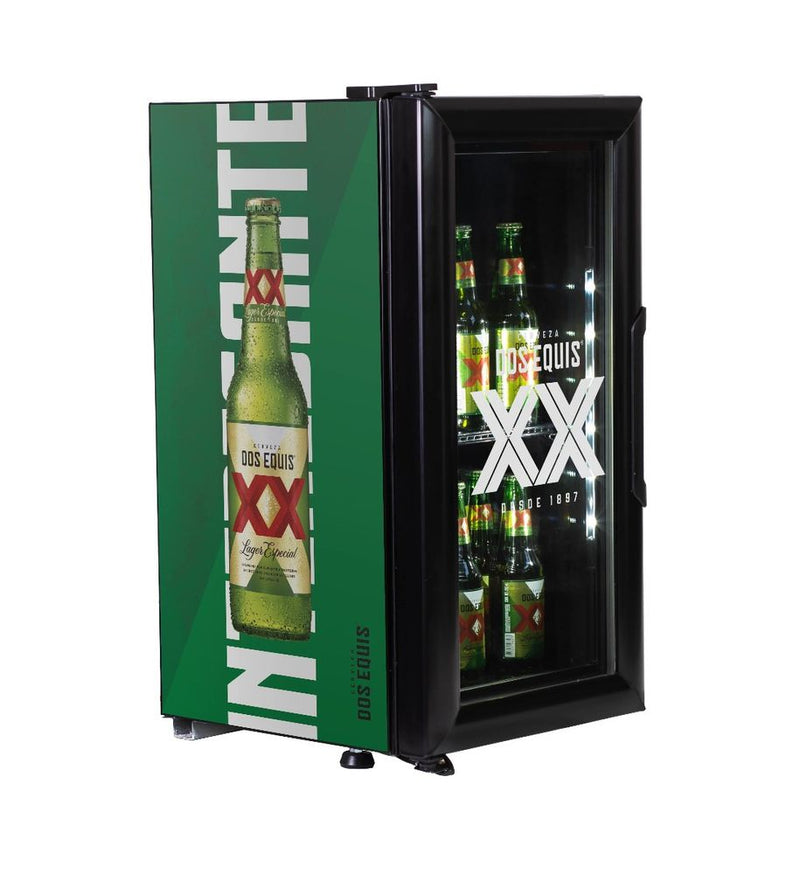 Enfriador frigobar cervecero Tecate/Indio CCVS24 1019786 de 1.5 pies cúbicos, 24 botellas, puerta de cristal