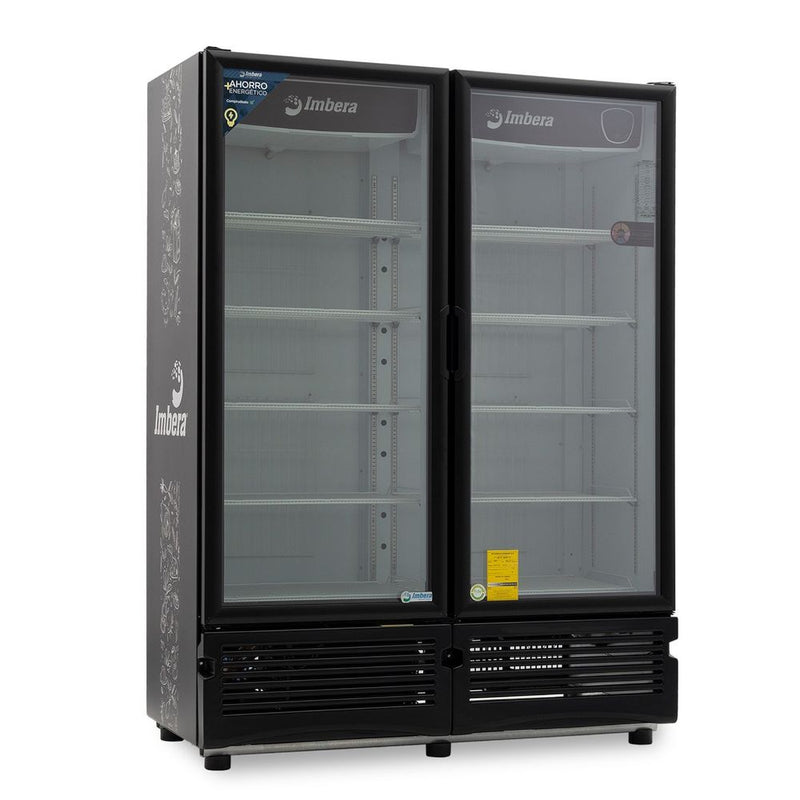 Refrigerador cervecero vertical CCV-900 1022008 Imbera de 42 pies cúbicos / 900 latas, dos puertas de cristal