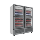 Refrigerador vertical VR35-4 Imbera 35 pies cúbicos blanco exhibe iluminación LED ahorro energía y cuatro puertas de cristal