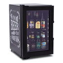 Refrigerador vertical cervecero SVC01 Imbera 1.9 pies cúbicos Pizarron exhibe capacidad para 28 botellas, iluminación LED de ahorro energía y una puerta de cristal