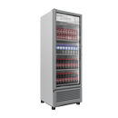 Refrigerador vertical VR20 Imbera de 20 pies cúbicos blanco muestra iluminación LED de ahorro de energía y puerta de cristal