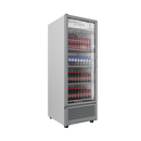 Refrigerador vertical VR25 Imbera de 25 pies cúbicos blanco muestra iluminación LED de ahorro de energía y puerta de cristal