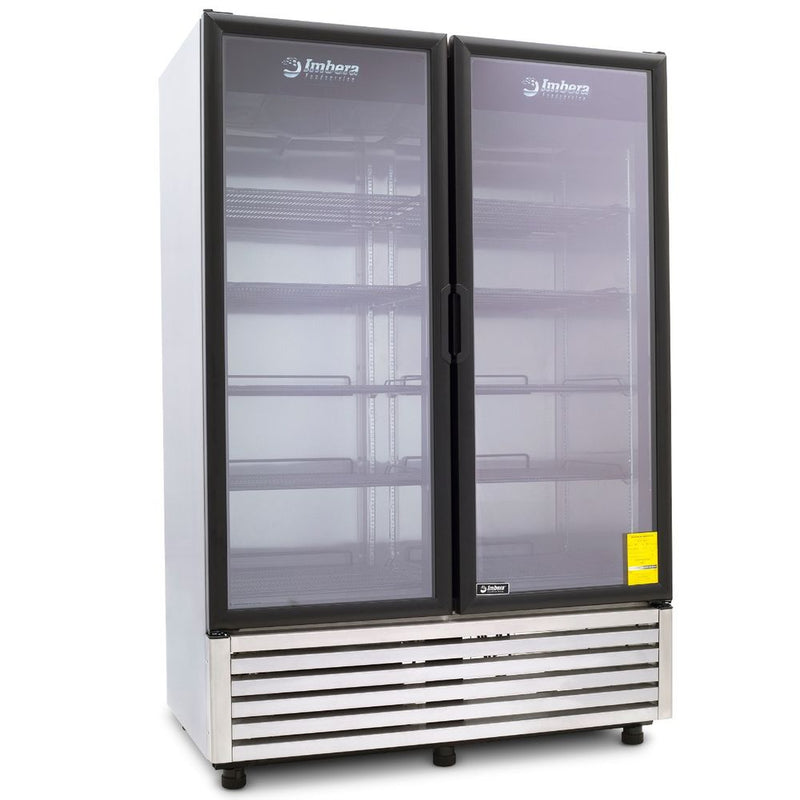 Congelador vertical VFD43-PC 1023840 Imbera de 43 pies cúbicos interior y gabinete en acero inoxidable, dos puertas de cristal