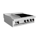 Estufa modular plancha + asador doble + quemador doble EM3-1P1A1Q Mayora 90 cm, gas lp y/o natural, acero inox T430