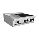 Estufa modular plancha + 2 asadores dobles EM3-1P2A Mayora 90 cm, gas lp y/o natural, acero inox T430