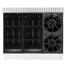 Estufa modular 2 asadores dobles + quemador doble EM3-2A1Q Mayora 90 cm, gas lp y/o natural, acero inox T430