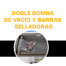 Empacadora al vacío EVAC-40x Rhino, doble bomba (40m3/hr), barras selladoras 57 y 79 cm en "L", llantas y freno