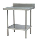 Mesa de trabajo lambrin pared MEL1200 International 120x70x90 cm, entrepaño, desarmable, acero inoxidable